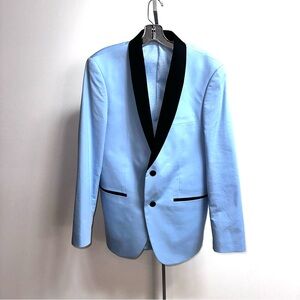 Madison Sky Blue Tuxedo with Black Accents